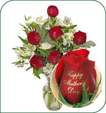 Crimson and Lace Bouquet - Happy Mother's Day