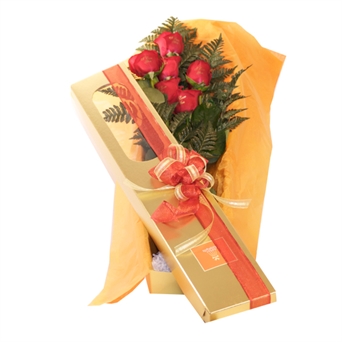 6 Roses With Box