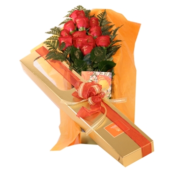 12 Roses With Box